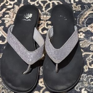 Yellow Box Black and Silver Sandals